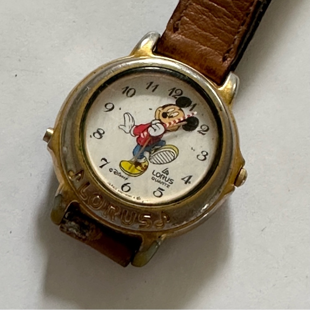 Vintage Disneys‎ Mickey Mouse Lorus Music marching band leader wristwatch